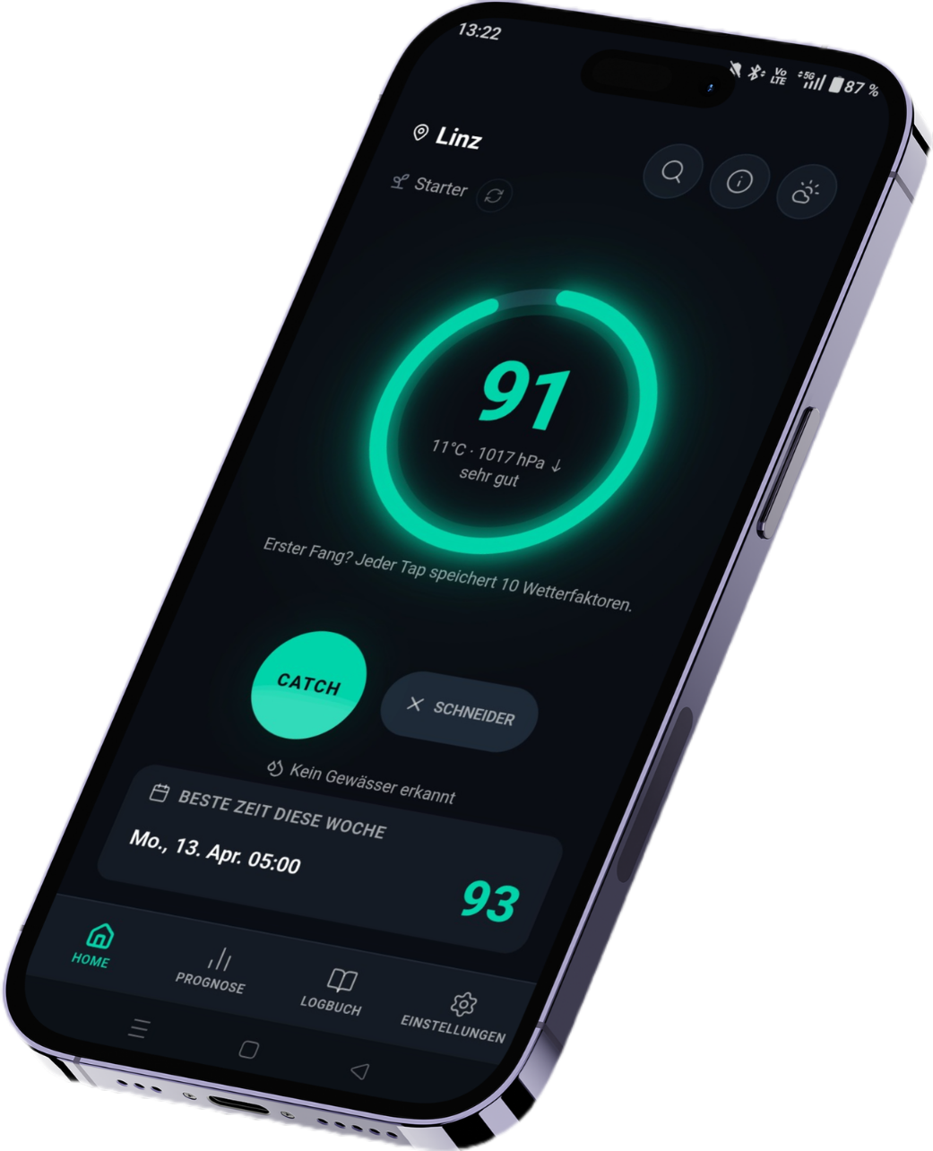 Catchy App zeigt persönlichen Beißzeit-Score